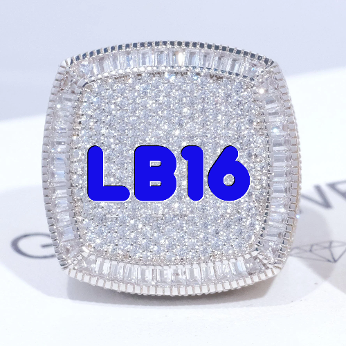 CUSTOM LETTER 3D ICED RING