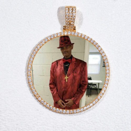 MEDIUM 3D CIRCLE CUSTOM PICTURE PENDANT