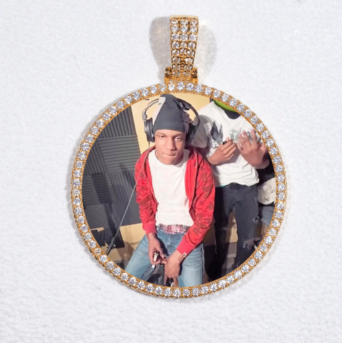 MEDIUM 3D CIRCLE CUSTOM PICTURE PENDANT