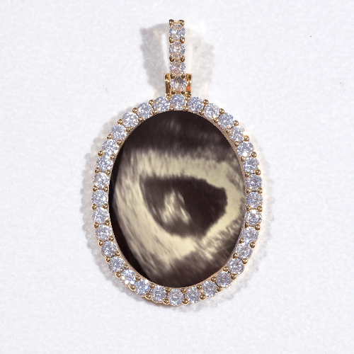 3D Oval Custom Picture Pendant