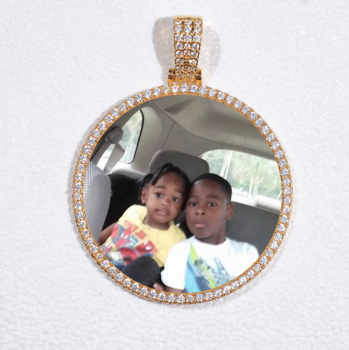 MEDIUM 3D CIRCLE CUSTOM PICTURE PENDANT