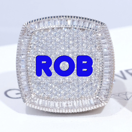 CUSTOM LETTER 3D ICED RING