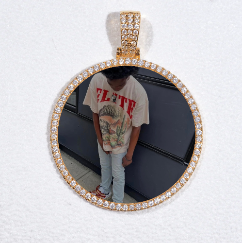 MEDIUM 3D CIRCLE CUSTOM PICTURE PENDANT