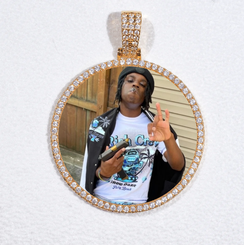 MEDIUM 3D CIRCLE CUSTOM PICTURE PENDANT