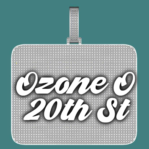 CUSTOM LETTER NECKLACE 3D BIG SQUARE