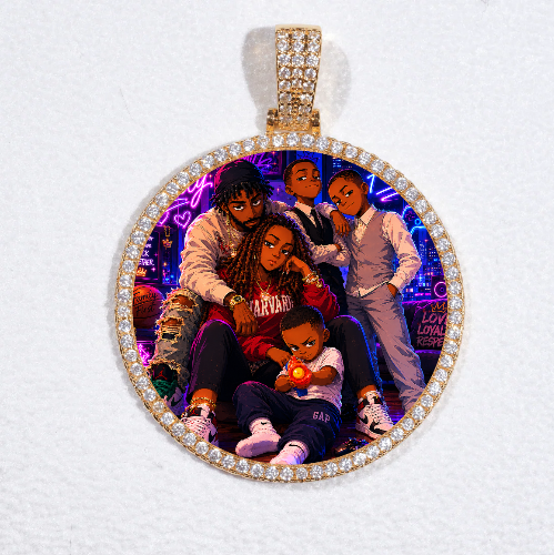 MEDIUM 3D CIRCLE CUSTOM PICTURE PENDANT