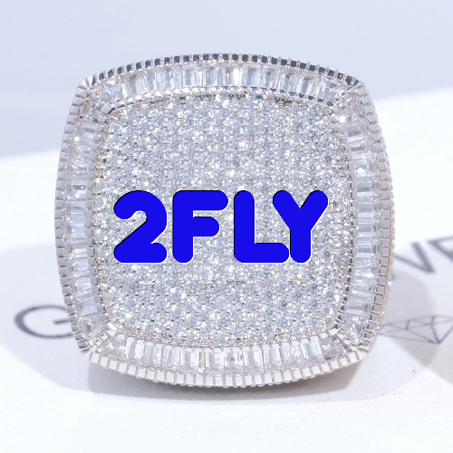 CUSTOM LETTER 3D ICED RING