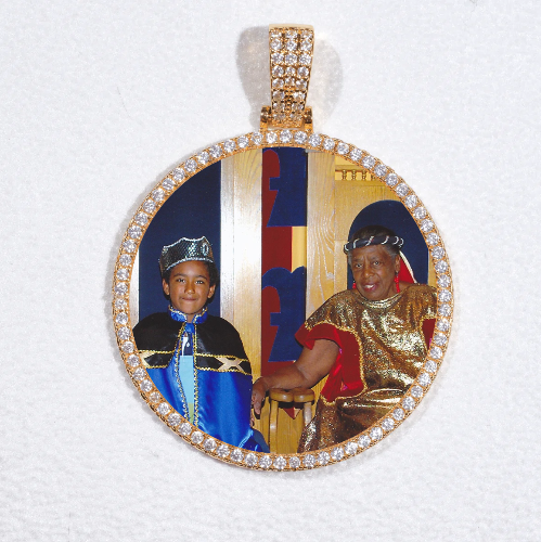 MEDIUM 3D CIRCLE CUSTOM PICTURE PENDANT