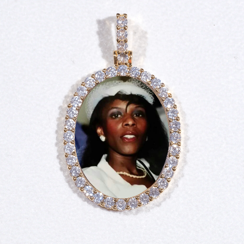 3D Oval Custom Picture Pendant