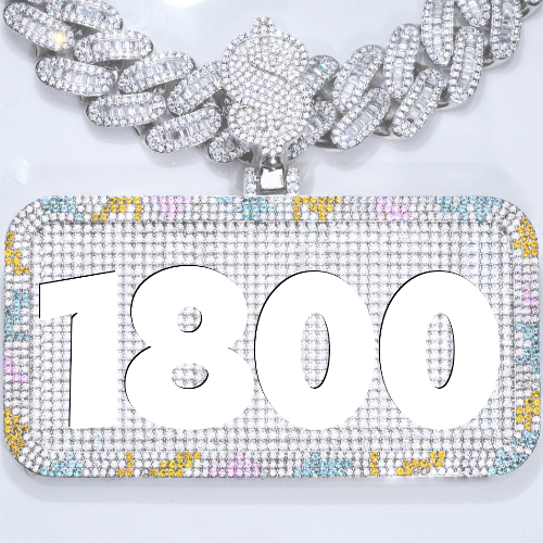 CUSTOM LETTER NECKLACE 3D COLORFUL SQUARE