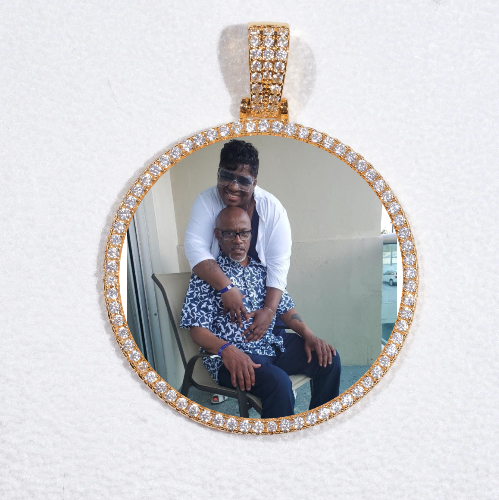 MEDIUM 3D CIRCLE CUSTOM PICTURE PENDANT