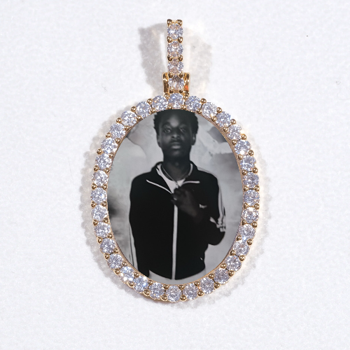 3D Oval Custom Picture Pendant