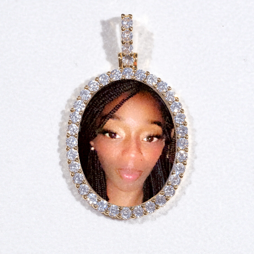 3D Oval Custom Picture Pendant