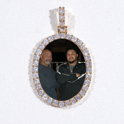 3D Oval Custom Picture Pendant