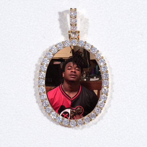 3D Oval Custom Picture Pendant