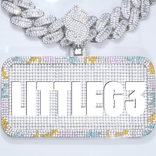 CUSTOM LETTER NECKLACE 3D COLORFUL SQUARE