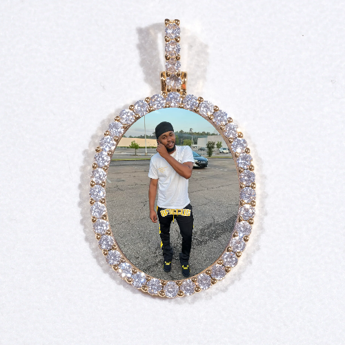 3D Oval Custom Picture Pendant