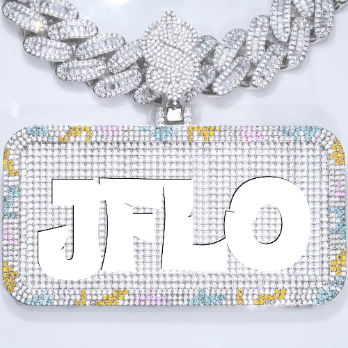 CUSTOM LETTER NECKLACE 3D COLORFUL SQUARE