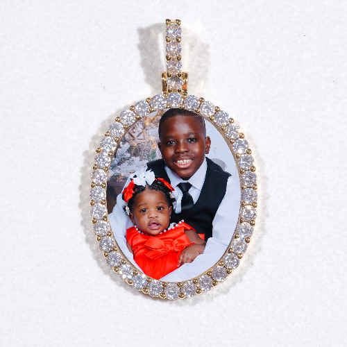 3D Oval Custom Picture Pendant