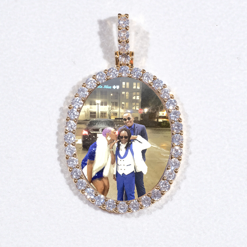 3D Oval Custom Picture Pendant