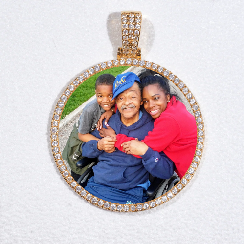 MEDIUM 3D CIRCLE CUSTOM PICTURE PENDANT