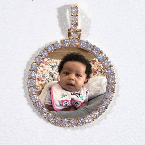 3D CIRCLE CUSTOM PICTURE PENDANT SMALL SIZE