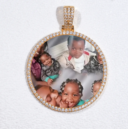 MEDIUM 3D CIRCLE CUSTOM PICTURE PENDANT