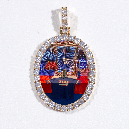 3D Oval Custom Picture Pendant