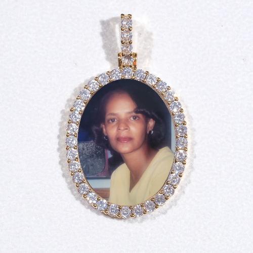3D Oval Custom Picture Pendant