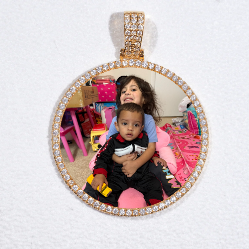 MEDIUM 3D CIRCLE CUSTOM PICTURE PENDANT