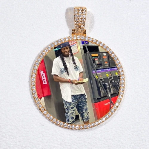 MEDIUM 3D CIRCLE CUSTOM PICTURE PENDANT