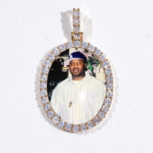 3D Oval Custom Picture Pendant