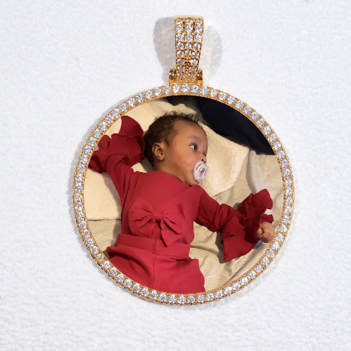 MEDIUM 3D CIRCLE CUSTOM PICTURE PENDANT