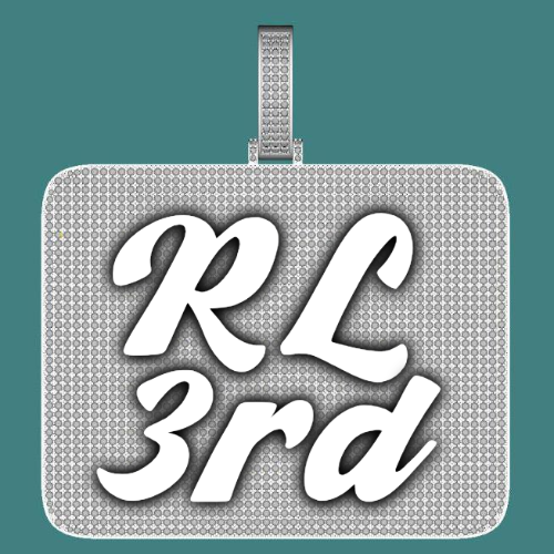 CUSTOM LETTER NECKLACE 3D BIG SQUARE