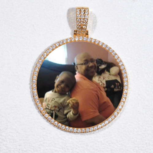 MEDIUM 3D CIRCLE CUSTOM PICTURE PENDANT