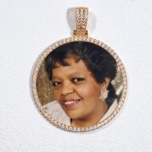 MEDIUM 3D CIRCLE CUSTOM PICTURE PENDANT
