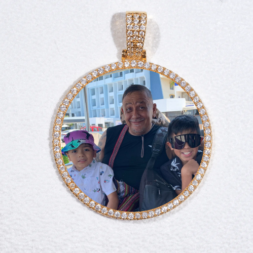 MEDIUM 3D CIRCLE CUSTOM PICTURE PENDANT