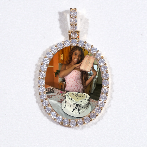 3D Oval Custom Picture Pendant