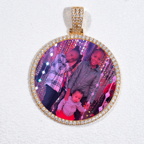 MEDIUM 3D CIRCLE CUSTOM PICTURE PENDANT