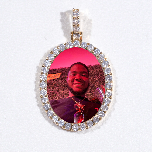 3D Oval Custom Picture Pendant
