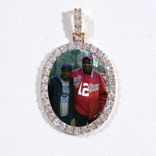 3D Oval Custom Picture Pendant