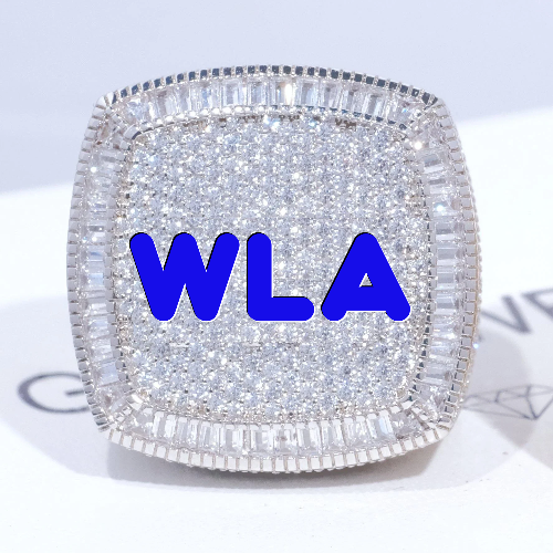 CUSTOM LETTER 3D ICED RING