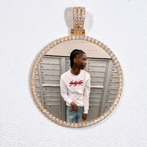 MEDIUM 3D CIRCLE CUSTOM PICTURE PENDANT