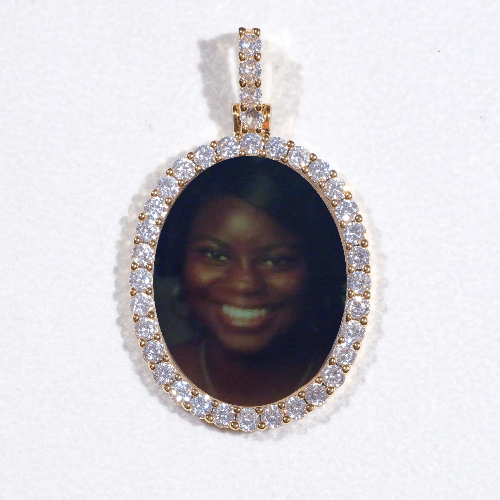 3D Oval Custom Picture Pendant
