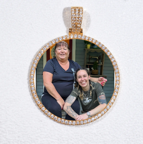 MEDIUM 3D CIRCLE CUSTOM PICTURE PENDANT
