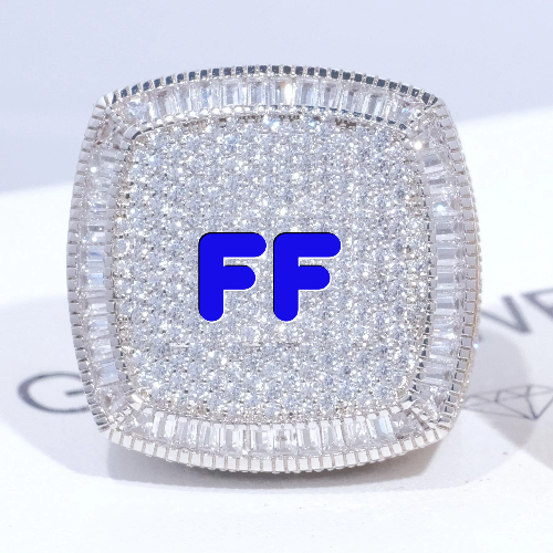 CUSTOM LETTER 3D ICED RING