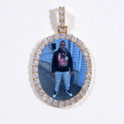 3D Oval Custom Picture Pendant