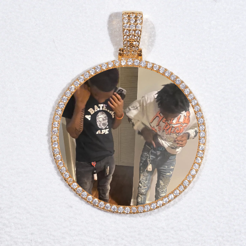 MEDIUM 3D CIRCLE CUSTOM PICTURE PENDANT