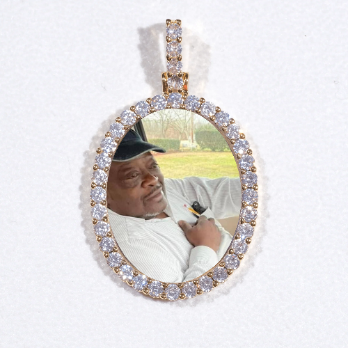 3D Oval Custom Picture Pendant