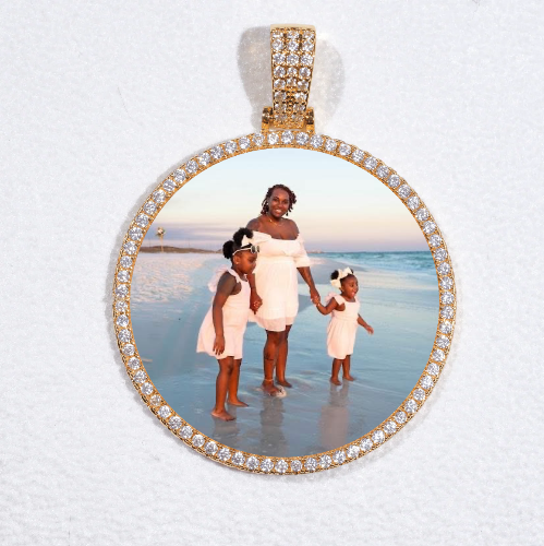 MEDIUM 3D CIRCLE CUSTOM PICTURE PENDANT